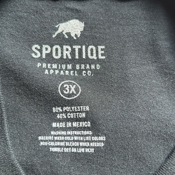 Men’s black 3X T-shirt - Picture 4 of 6